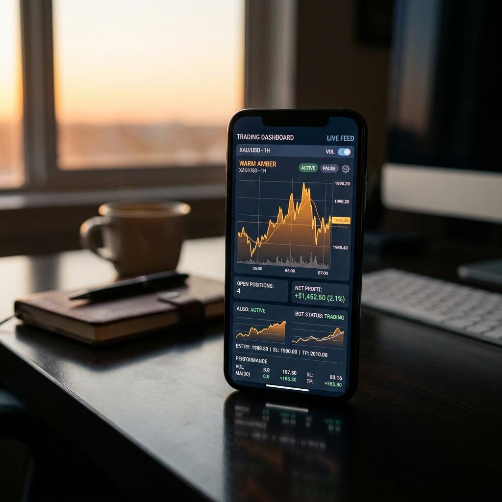 Dolvimer Auzerique mobiele handelsinterface en realtime order dashboard
